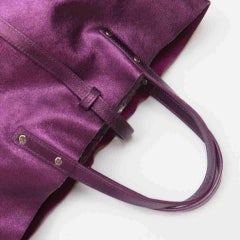 Tiffany & Co. Reversible With Pouch 872953 Purple Leather Tote