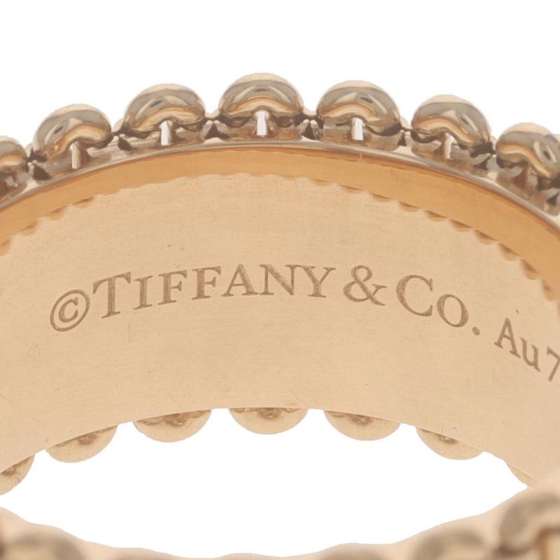 Tiffany & Co. Ribbon Diamond Solitaire Band - Rose Gold 18k Rnd .10ct Ring 8 1/4 For Sale 1