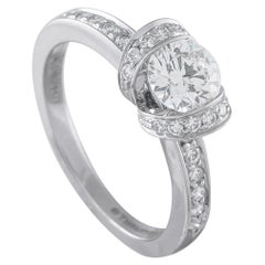Tiffany & Co. Ribbon Platinum 1.04ct Diamond Ribbon Engagement Ring TI03-112025