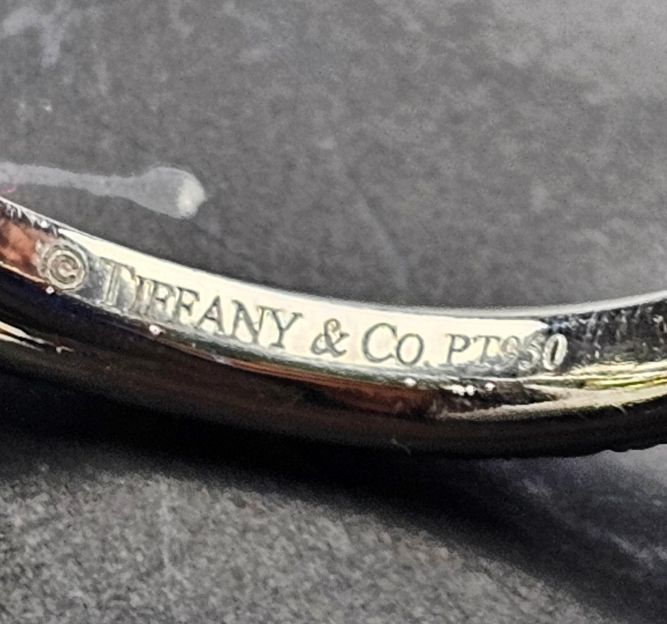 Tiffany & Co. Ring 5.87ct Sphene Heart GIA Certified Platinum Halo Diamond Sz 7 For Sale 1