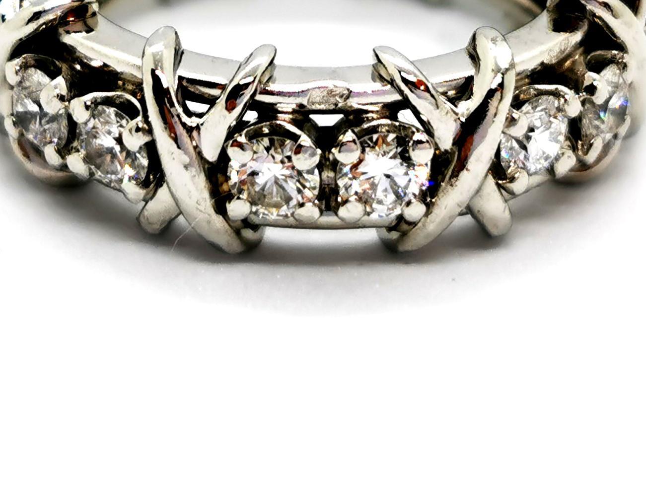 Sechzehn Stein-Platin-Diamant-Ring von Tiffany & Co 4