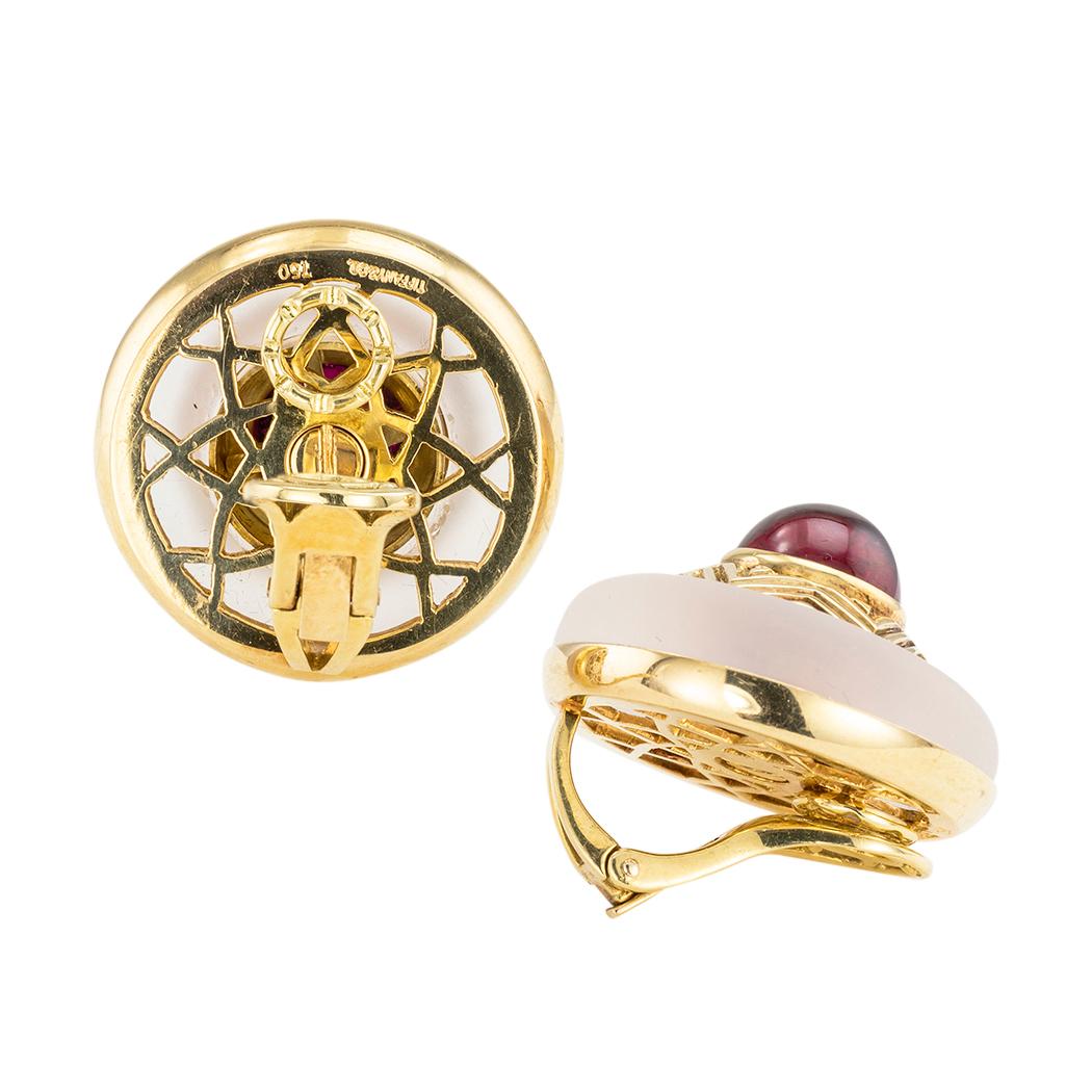 tiffany garnet earrings