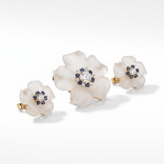 Tiffany & Co. Rock Crystal, Sapphire & Diamond Flower