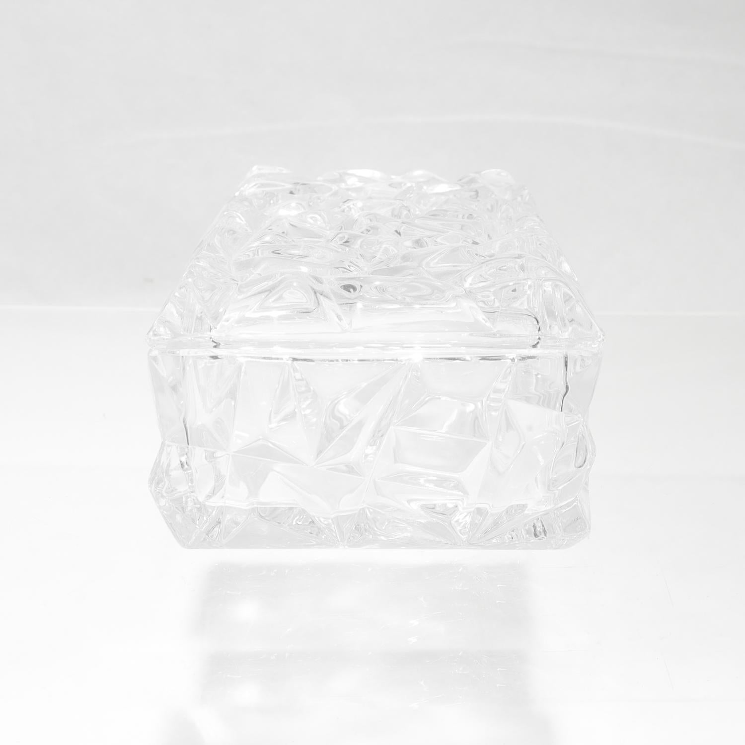 Tiffany & Co. Caja cómoda de cristal tallado con tapa Cristal