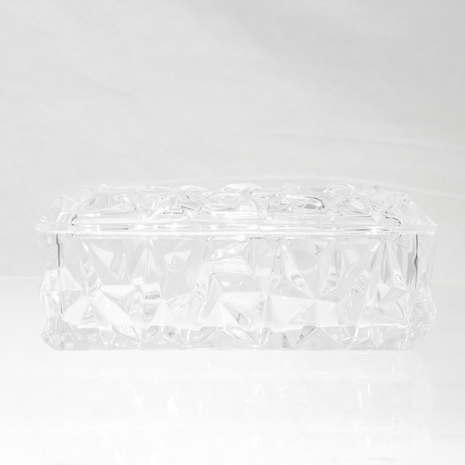 Tiffany & Co. Caja cómoda de cristal tallado con tapa 2