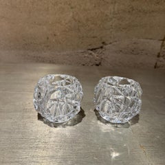 Tiffany & Co. Set di 2 portacandele votivi in cristallo intagliato