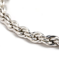 Tiffany & Co Rope Chain Bracelet, Sterling Silver, Length 7.25 Inches