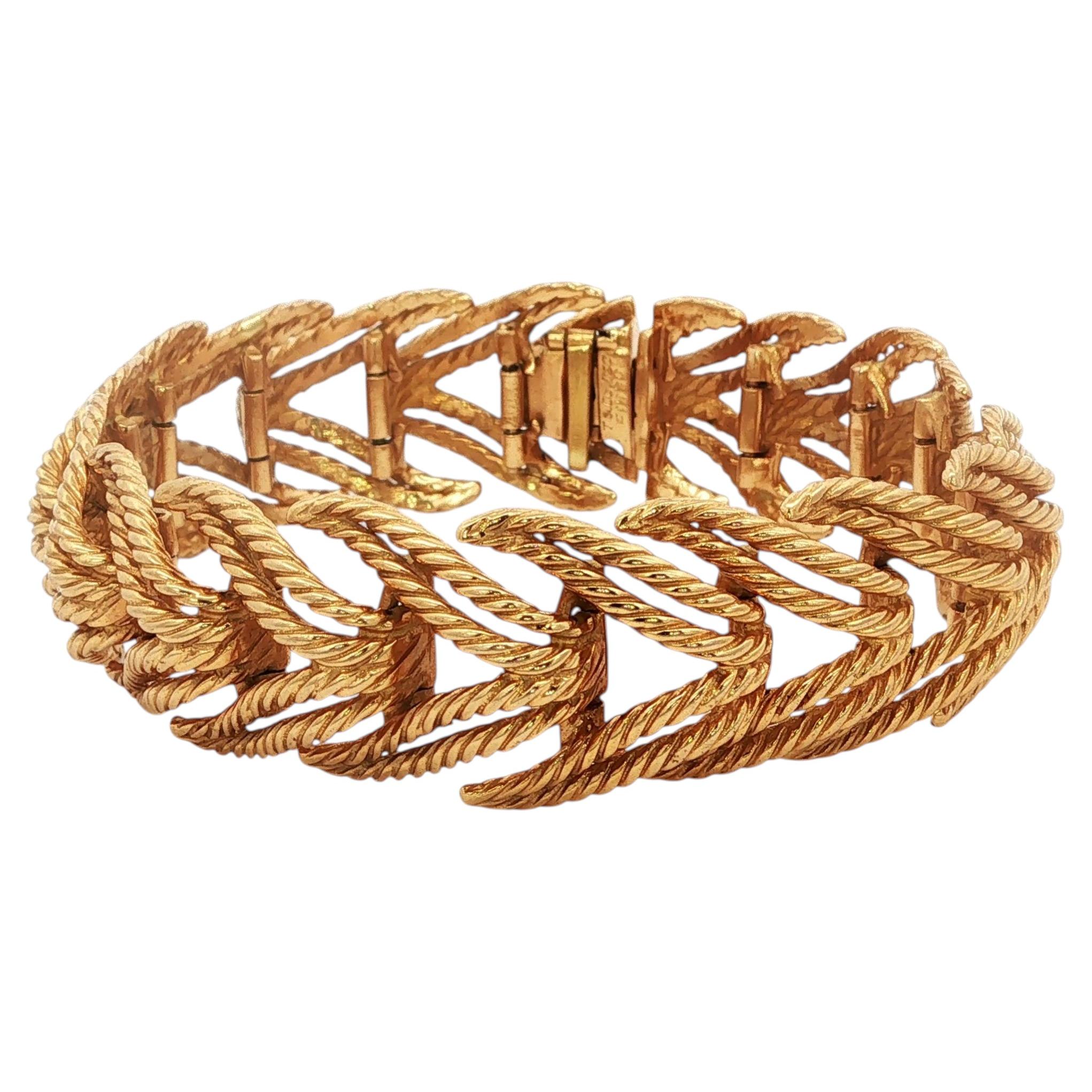 Vintage Tiffany and Co. Twisted Rope Bracelet Set in 18k Yellow