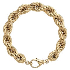 Tiffany & Co. Bracciale A Link con chiusura ad aragosta grande in oro giallo 18 carati da 7,5 pollici