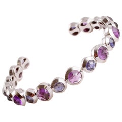Tiffany & Co. Rose-Cut Amethyst Iolite Cuff Bracelet
