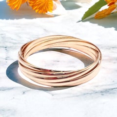 Tiffany & Co Rose Gold 9 Row Melody Calife Picasso Bangle Bracelet