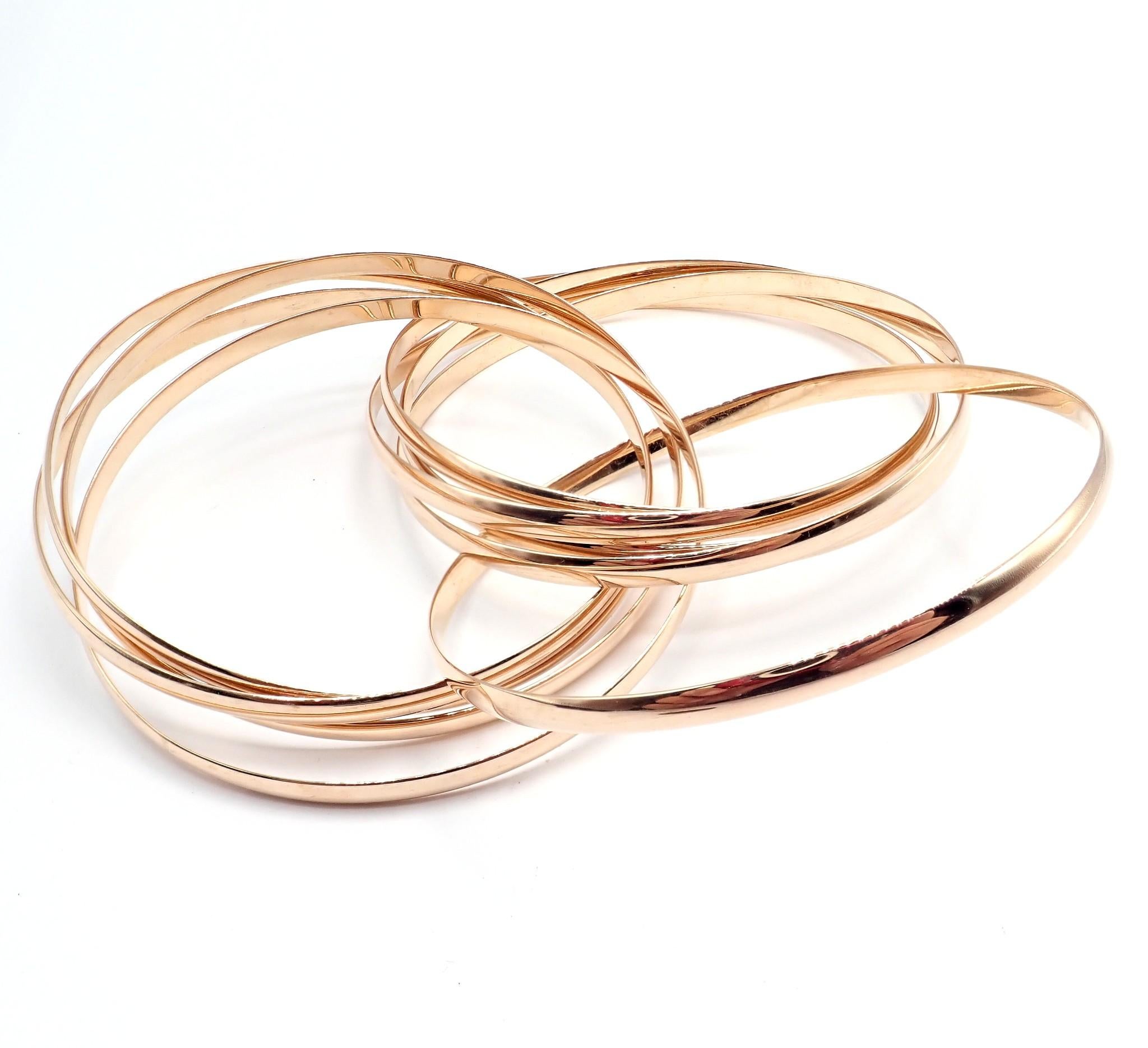 Tiffany & Co Rose Gold 9 Row Melody Calife Picasso Bangle Bracelet In Excellent Condition For Sale In Holland, PA