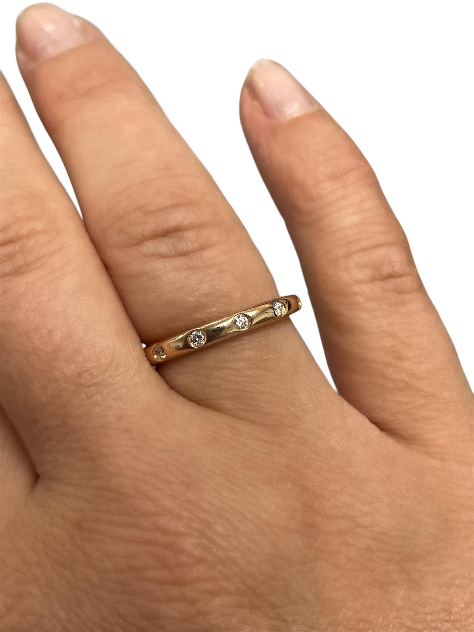 Brilliant Cut Tiffany & Co., Rose Gold and Diamond Band For Sale