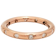 Tiffany & Co. Rose Gold and Diamond Stacking Band Ring