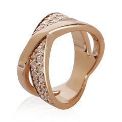 Tiffany & Co. Rose Gold Diamond Atlas X Wide Ring