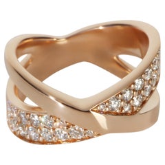 Tiffany & Co. Rose Gold Diamond Atlas X Wide Ring