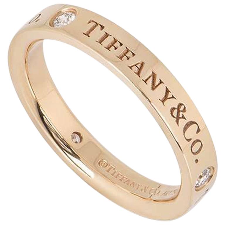 Tiffany & Co. Rose Gold Diamond Band Ring