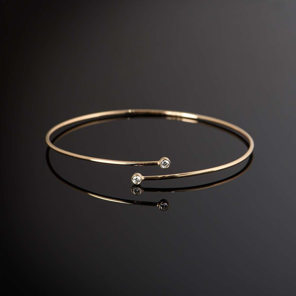 Tiffany & Co. Rose Gold Diamant Elsa Peretti Armreif Damen