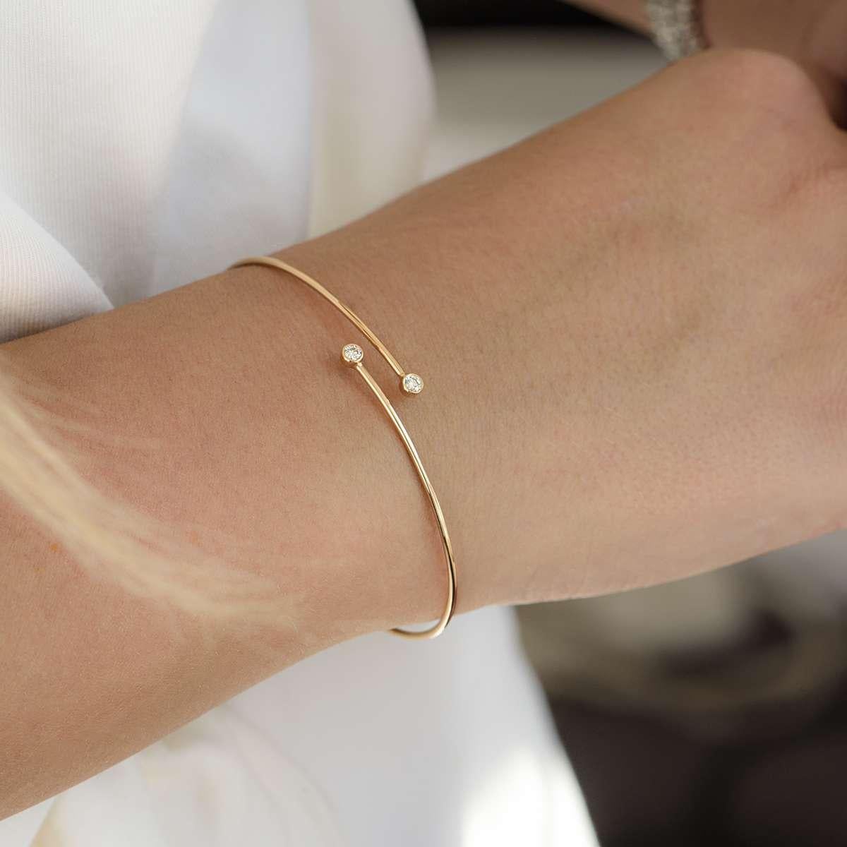 Tiffany & Co. Rose Gold Diamant Elsa Peretti Armreif 1