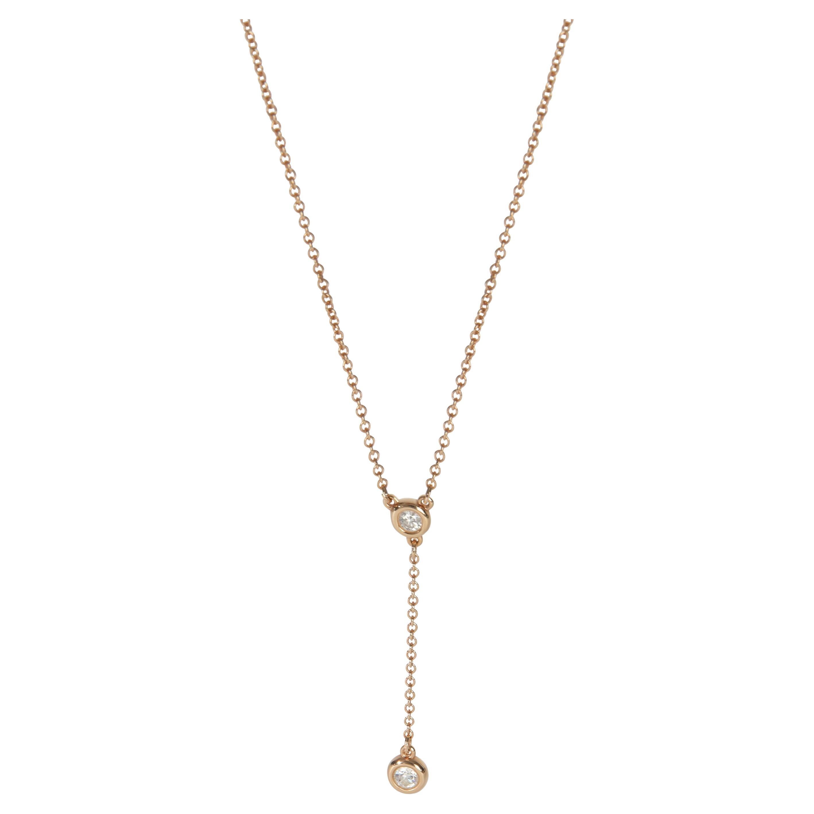 Tiffany
Co. Rose Gold Diamond Elsa Peretti Diamond By The Yard Necklace