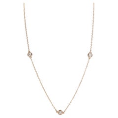 Tiffany & Co. Rose Gold Diamond Elsa Peretti Diamond By The Yard Halskette