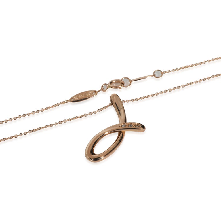 Rose Gold Necklace Elsa Peretti Letter Pendant Elsa Peretti™ Mini