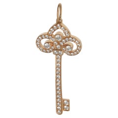 Tiffany
Co. Rose Gold Diamond Fluer De Lis Pendant