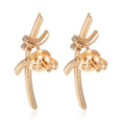 Tiffany & Co. Rose Gold Diamond Knot Earrings
