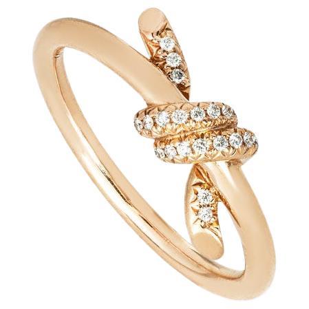 Tiffany & Co. Rose Gold & Diamond Knot Ring 69526411