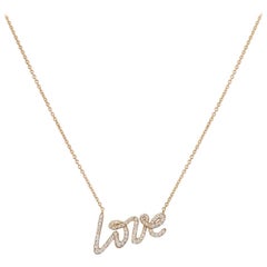 Tiffany & Co. Rose Gold Diamond Love Necklace