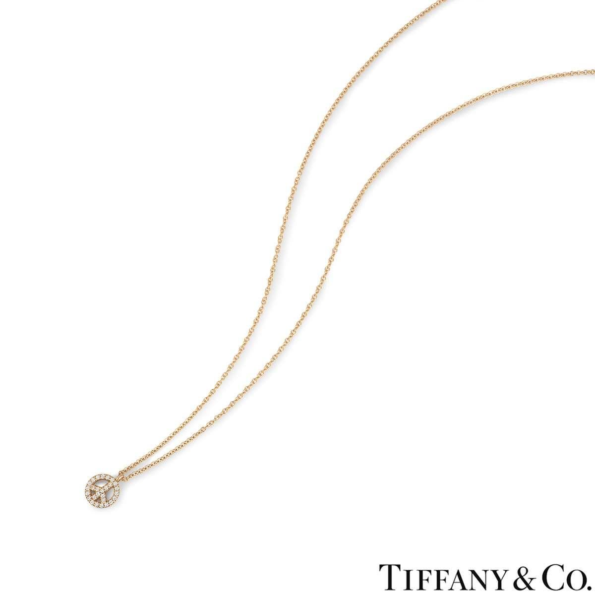 tiffany peace sign necklace