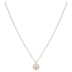 Tiffany & Co. Rose Gold Diamond Metro Peace Pendant