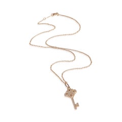 Tiffany & Co. Rose Gold Diamond Mini Victoria Key Pendant