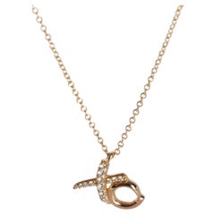 Tiffany & Co. Rose Gold Diamond Paloma Picasso XO Pendant