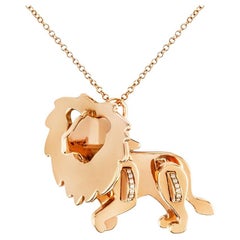Tiffany & Co. Rose Gold & Diamond Save The Wild Lion Pendant