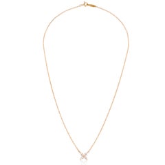 Tiffany & Co. Rose Gold Diamond Small Model Victoria Pendant