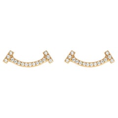 Tiffany & Co. Rose Gold Diamond T Smile Earrings 60150743