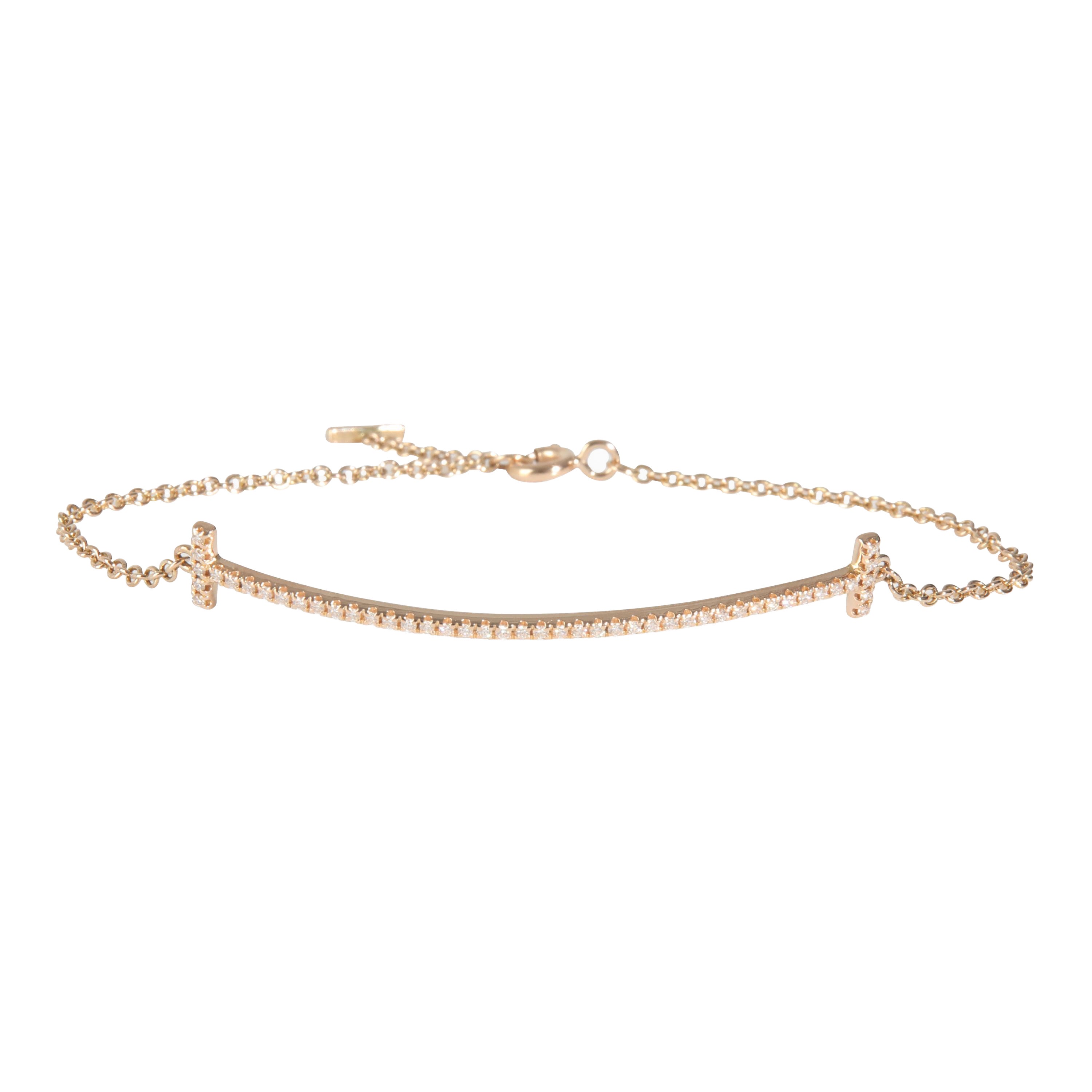 Tiffany & Co. Bracciale Tiffany T Smile con diamanti in oro rosa