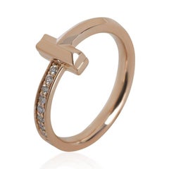 Tiffany & Co. Rose Gold Diamond Tiffany T T1 Ring