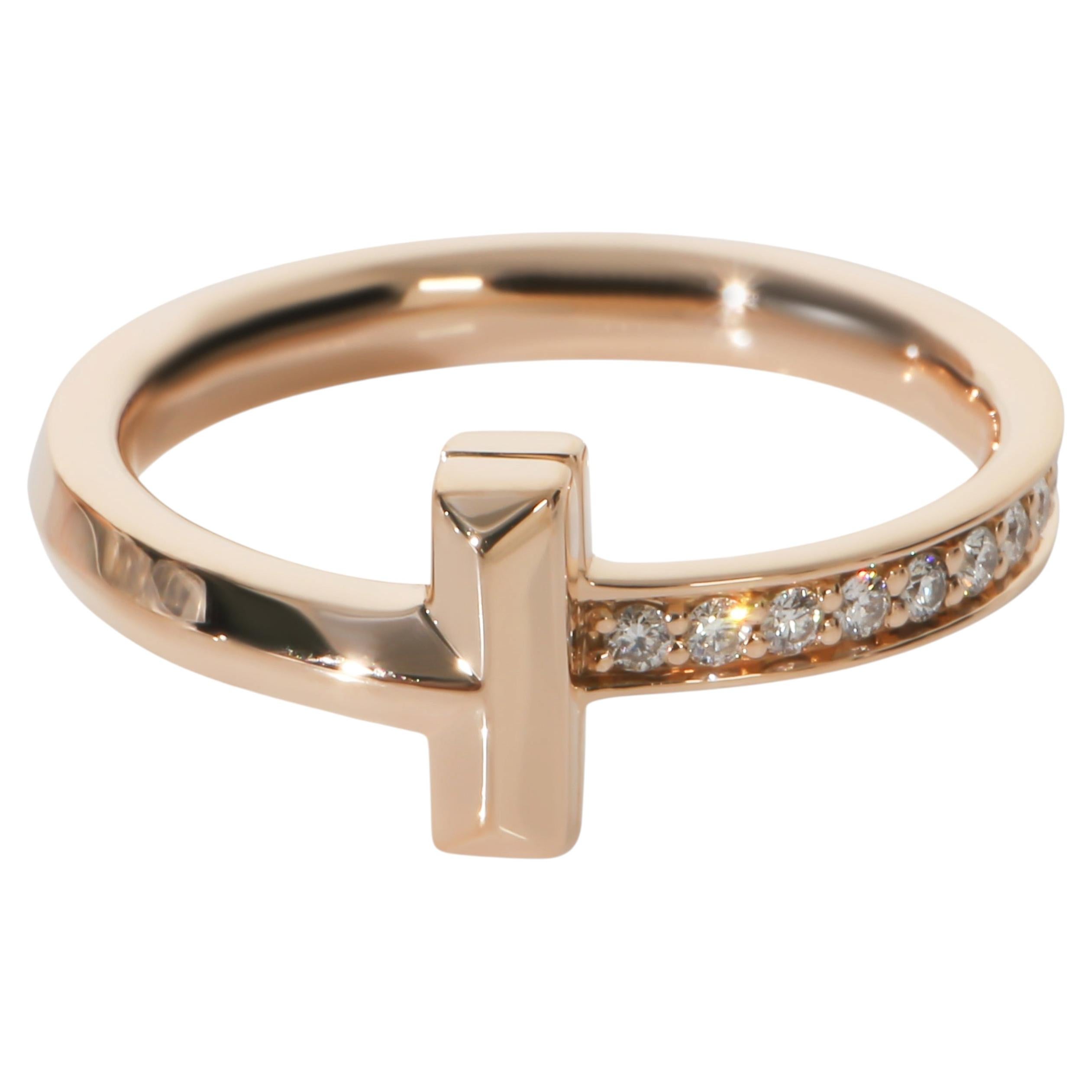Tiffany and Co. Rose Gold and Diamond Knot Ring 69526411 at