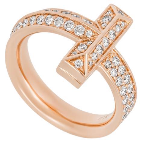 Tiffany & Co. Rose Gold Diamond Tiffany T1 Ring