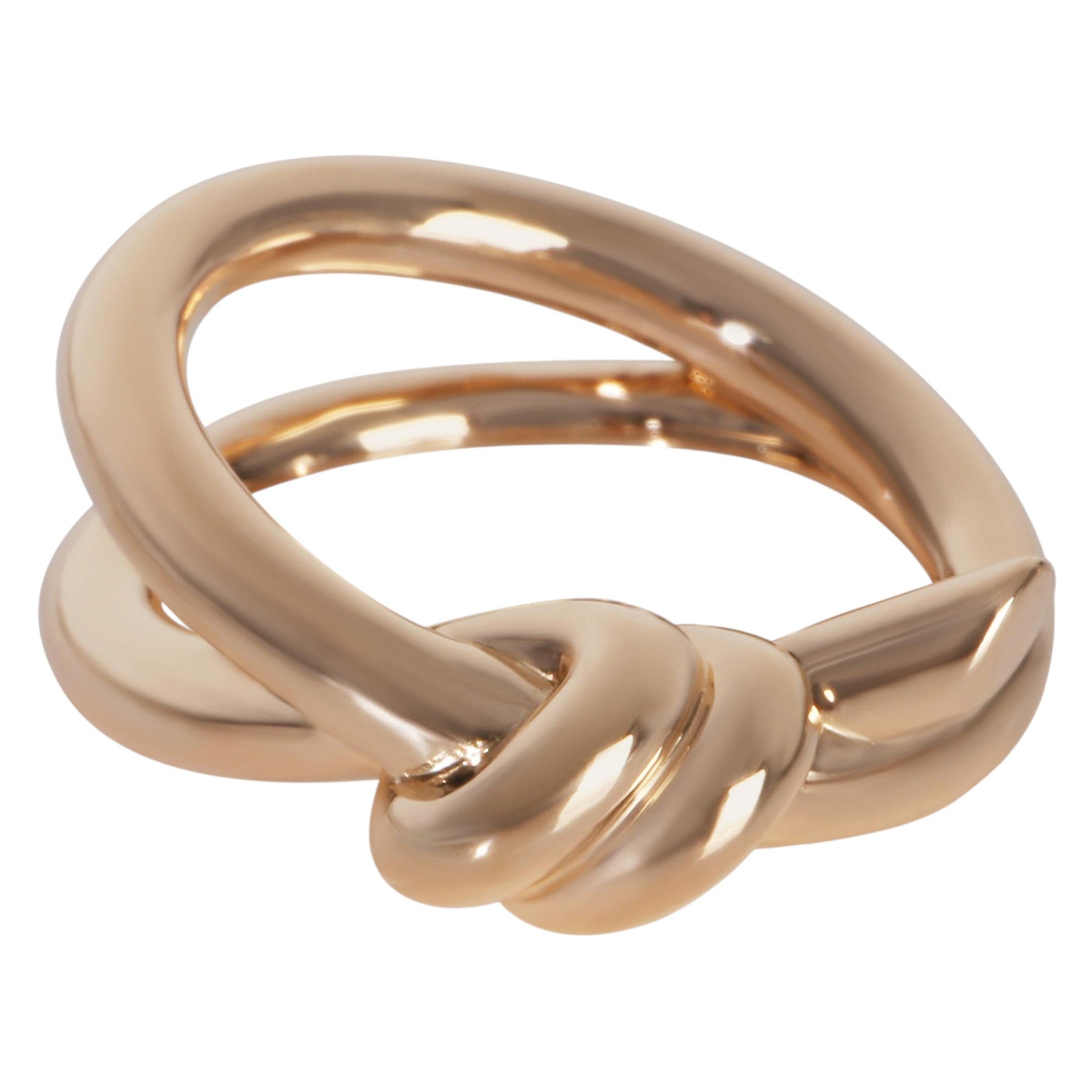 Tiffany & Co. Rose Gold  Double Row Knot Ring For Sale