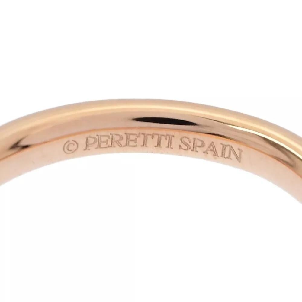 TIFFANY & Co. Rose Gold Elsa Peretti 3 Diamond 2mm Curved Wedding Band Ring 4.5 For Sale 1