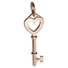 Tiffany & Co. Rose Gold Heart Key Pendant