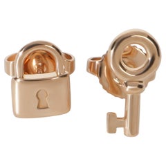 Tiffany & Co. Rose Gold  Mini Lock & Key Stud Earrings