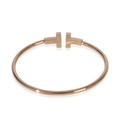 Tiffany & Co. Rose Gold Mother Of Pearl and Diamond Tiffany T Wire Bracelet