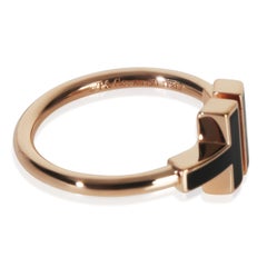Tiffany & Co. Rose Gold Onyx Tiffany T Wire Ring