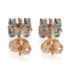 Tiffany & Co. Rose Gold & Platinum Diamond Sixteen Stone Earrings