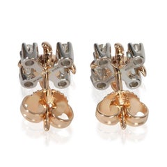 Tiffany & Co. Rose Gold & Platinum Diamond Sixteen Stone Earrings