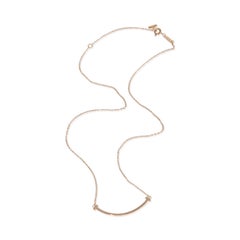 Tiffany & Co. Rose Gold  Small Model Tiffany T Smile Necklace